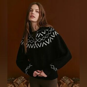 Varley Sigrid Fairisle Half Zip Sweater